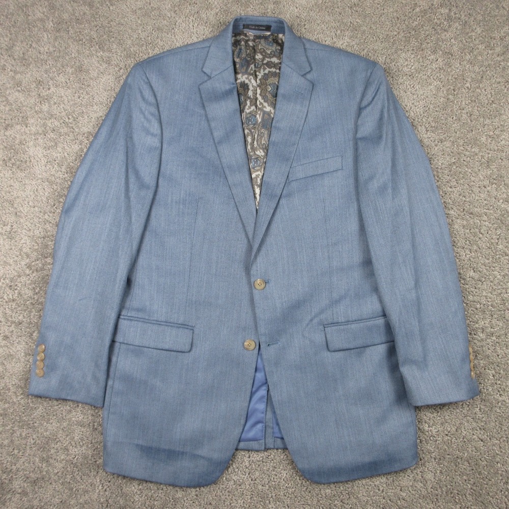 Lauren Ralph Lauren Jacket Mens 42 L Light Blue Blazer Formal Suit Performance